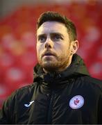 17 March 2023; Sligo Rovers manager John Russell before the SSE Airtricity Men's Premier Division match between Derry City and Sligo Rovers at The Ryan McBride Brandywell Stadium in Derry. Photo by Stephen McCarthy/Sportsfile