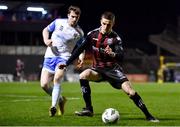 17 March 2023; Paddy Kirk of Bohemians  in action against Ciaran Behan of UCD during the SSE Airtricity Men's Premier Division match between Bohemians and UCD at Dalymount Park in Dublin. Photo by Sam Barnes/Sportsfile