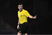 17 March 2023; Referee Robert Harvey during the SSE Airtricity Men's Premier Division match between Bohemians and UCD at Dalymount Park in Dublin. Photo by Sam Barnes/Sportsfile