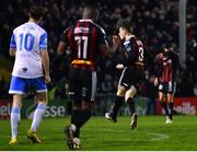 17 March 2023; Paddy Kirk of Bohemians celebrates after scoring his side's first goal during the SSE Airtricity Men's Premier Division match between Bohemians and UCD at Dalymount Park in Dublin. Photo by Sam Barnes/Sportsfile