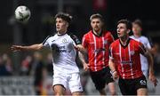 17 March 2023; Niall Morahan of Sligo Rovers in action against Ollie O'Neill of Derry City during the SSE Airtricity Men's Premier Division match between Derry City and Sligo Rovers at The Ryan McBride Brandywell Stadium in Derry. Photo by Stephen McCarthy/Sportsfile