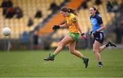 17 March 2023; Tara Hegarty of Donegal during the Lidl Ladies National Football League Division 1 match between Donegal and Dublin at O’Donnell Park in Letterkenny, Donegal. Photo by Stephen McCarthy/Sportsfile