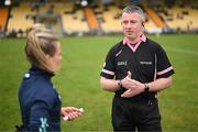 17 March 2023; Referee Anthony Marron before the Lidl Ladies National Football League Division 1 match between Donegal and Dublin at O’Donnell Park in Letterkenny, Donegal. Photo by Stephen McCarthy/Sportsfile