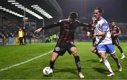 17 March 2023; Grant Horton of Bohemians in action against Daniel Norris of UCD during the SSE Airtricity Men's Premier Division match between Bohemians and UCD at Dalymount Park in Dublin. Photo by Sam Barnes/Sportsfile