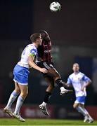 17 March 2023; Jonathan Afolabi of Bohemians in action against Jack Keaney of UCD during the SSE Airtricity Men's Premier Division match between Bohemians and UCD at Dalymount Park in Dublin. Photo by Sam Barnes/Sportsfile