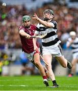 17 March 2023; Killian Corcoran of St. Kieran's College Kilkenny in action against Aaron Niland of Presentation College Athenry during the Masita GAA Post Primary Schools Croke Cup Final match between St. Kieran's College Kilkenny and Presentation College Athenry at Croke Park in Dublin. Photo by Stephen Marken/Sportsfile