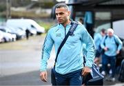18 March 2023; Craig Dias of Dublin arrives before the Allianz Football League Division 2 match between Meath and Dublin at Páirc Tailteann in Navan, Meath. Photo by David Fitzgerald/Sportsfile