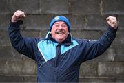 18 March 2023; Dublin supporter Paddy Connolly from Walkinstown, Dublin before the Allianz Football League Division 2 match between Meath and Dublin at Páirc Tailteann in Navan, Meath. Photo by David Fitzgerald/Sportsfile