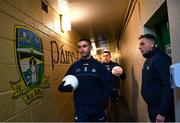 18 March 2023; James McCarthy of Dublin leads out the team before the Allianz Football League Division 2 match between Meath and Dublin at Páirc Tailteann in Navan, Meath. Photo by David Fitzgerald/Sportsfile