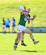 18 March 2023; Brian Fenton of Dublin in action against Ronan Jones of Meath during the Allianz Football League Division 2 match between Meath and Dublin at Páirc Tailteann in Navan, Meath. Photo by David Fitzgerald/Sportsfile