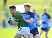 18 March 2023; Cathal Hickey of Meath in action against Killian O'Gara of Dublin during the Allianz Football League Division 2 match between Meath and Dublin at Páirc Tailteann in Navan, Meath. Photo by David Fitzgerald/Sportsfile