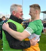 18 March 2023; Offaly manager Martin Murphy and Peter Cunningham after the Allianz Football League Division 3 match between Tipperary and Offaly at FBD Semple Stadium in Thurles, Tipperary. Photo by Ray McManus/Sportsfile