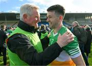 18 March 2023; Offaly manager Martin Murphy and Ruairí McNamee after the Allianz Football League Division 3 match between Tipperary and Offaly at FBD Semple Stadium in Thurles, Tipperary. Photo by Ray McManus/Sportsfile