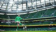 18 March 2023; Jonathan Sexton of Ireland warms up before the Guinness Six Nations Rugby Championship match between Ireland and England at Aviva Stadium in Dublin. Photo by Harry Murphy/Sportsfile