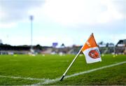 18 March 2023; A sideline flag is seen before the Allianz Football League Division 1 match between Armagh and Galway at Box-It Athletic Grounds in Armagh. Photo by Ben McShane/Sportsfile