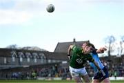 18 March 2023; Ciaran Kilkenny of Dublin in action against Cathal Hickey of Meath during the Allianz Football League Division 2 match between Meath and Dublin at Páirc Tailteann in Navan, Meath. Photo by David Fitzgerald/Sportsfile