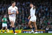 18 March 2023; Owen Farrell of England encourages his teammates during the Guinness Six Nations Rugby Championship match between Ireland and England at Aviva Stadium in Dublin. Photo by Harry Murphy/Sportsfile