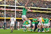 18 March 2023; Jonathan Sexton of Ireland celebrates after teammate Dan Sheehan, not pictured, scored their side's first try during the Guinness Six Nations Rugby Championship match between Ireland and England at Aviva Stadium in Dublin. Photo by Ramsey Cardy/Sportsfile