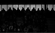 18 March 2023; (EDITOR'S NOTE; Image has been converted to black & white) Spectators await the start of the Allianz Football League Division 1 match between Kerry and Roscommon at Austin Stack Park in Tralee, Kerry. Photo by Piaras Ó Mídheach/Sportsfile