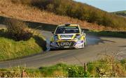 18 March 2023; Josh Moffett and Andy Hayes in their Hyundai i20 R5 during The Clonakilty Park Hotel West Cork Rally Round 2 of the Irish Tarmac Rally Championship in Clonakilty, Cork. Photo by Philip Fitzpatrick/Sportsfile