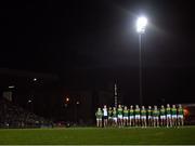 18 March 2023; Kerry players during a minute’s silence in memory of the late Liam Kearns before the Allianz Football League Division 1 match between Kerry and Roscommon at Austin Stack Park in Tralee, Kerry. Photo by Piaras Ó Mídheach/Sportsfile