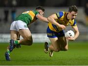 18 March 2023; Conor Hussey of Roscommon in action against Donal O'Sullivan of Kerry during the Allianz Football League Division 1 match between Kerry and Roscommon at Austin Stack Park in Tralee, Kerry. Photo by Piaras Ó Mídheach/Sportsfile