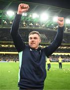 18 March 2023; Garry Ringrose of Ireland celebrates after the Guinness Six Nations Rugby Championship match between Ireland and England at Aviva Stadium in Dublin. Photo by Harry Murphy/Sportsfile