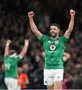 18 March 2023; Conor Murray of Ireland celebrates after the Guinness Six Nations Rugby Championship match between Ireland and England at Aviva Stadium in Dublin. Photo by Harry Murphy/Sportsfile