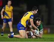 18 March 2023; Jack Barry of Kerry in action against Ciarán Lennon of Roscommon during the Allianz Football League Division 1 match between Kerry and Roscommon at Austin Stack Park in Tralee, Kerry. Photo by Piaras Ó Mídheach/Sportsfile