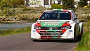 19 March 2023; Meirion Evans and Jonathan Jackson in their VW Polo GTI R5 during The Clonakilty Park Hotel West Cork Rally Round 2 of the Irish Tarmac Rally Championship in Clonakilty, Cork. Photo by Philip Fitzpatrick/Sportsfile