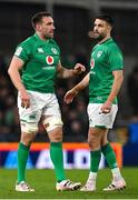 18 March 2023; Jack Conan, left, and Conor Murray of Ireland during the Guinness Six Nations Rugby Championship match between Ireland and England at the Aviva Stadium in Dublin. Photo by Seb Daly/Sportsfile
