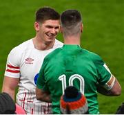 18 March 2023; Owen Farrell of England and Jonathan Sexton of Ireland after the Guinness Six Nations Rugby Championship match between Ireland and England at Aviva Stadium in Dublin. Photo by Ramsey Cardy/Sportsfile