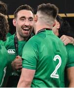 18 March 2023; Jack Conan embraces Dan Sheehan of Ireland after the Guinness Six Nations Rugby Championship match between Ireland and England at Aviva Stadium in Dublin. Photo by Harry Murphy/Sportsfile