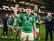18 March 2023; Dan Sheehan of Ireland after his side's victory in the Guinness Six Nations Rugby Championship match between Ireland and England at Aviva Stadium in Dublin. Photo by Harry Murphy/Sportsfile