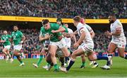 18 March 2023; Dan Sheehan of Ireland on his way to scoring his side's first try during the Guinness Six Nations Rugby Championship match between Ireland and England at Aviva Stadium in Dublin. Photo by Ramsey Cardy/Sportsfile