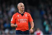 18 March 2023; Referee Jaco Peyper during the Guinness Six Nations Rugby Championship match between Ireland and England at Aviva Stadium in Dublin. Photo by Ramsey Cardy/Sportsfile