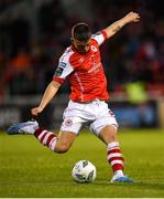 17 March 2023; Adam Murphy of St Patrick's Athletic during the SSE Airtricity Men's Premier Division match between Shamrock Rovers and St Patrick's Athletic at Tallaght Stadium in Dublin. Photo by Tyler Miller/Sportsfile