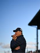 18 March 2023; Meath manager Colm O'Rourke, right, and selector Paul Garrigan during the Allianz Football League Division 2 match between Meath and Dublin at Páirc Tailteann in Navan, Meath. Photo by David Fitzgerald/Sportsfile