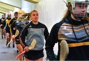 19 March 2023; Michelle Teehan of Kilkenny makes her way to the pitch before  the Very Camogie League Division 1A match between Kilkenny and Cork at UPMC Nowlan Park in Kilkenny. Photo by Piaras Ó Mídheach/Sportsfile