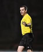 17 March 2023; Referee Robert Harvey during the SSE Airtricity Men's Premier Division match between Bohemians and UCD at Dalymount Park in Dublin. Photo by Sam Barnes/Sportsfile