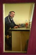 19 March 2023; Scoreboard operator Mick Moody awaits the action before the Allianz Hurling League Division 1 Group A match between Westmeath and Galway at TEG Cusack Park in Mullingar, Westmeath. Photo by Seb Daly/Sportsfile