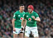 18 March 2023; Josh van der Flier, right, and Jonathan Sexton of Ireland during the Guinness Six Nations Rugby Championship match between Ireland and England at Aviva Stadium in Dublin. Photo by Harry Murphy/Sportsfile