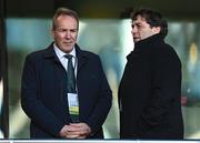 18 March 2023; IRFU chief executive officer Kevin Potts and IRFU performance director David Nucifora before the Guinness Six Nations Rugby Championship match between Ireland and England at Aviva Stadium in Dublin. Photo by Harry Murphy/Sportsfile