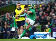 18 March 2023; Jonathan Sexton of Ireland kicks a conversion during the Guinness Six Nations Rugby Championship match between Ireland and England at Aviva Stadium in Dublin. Photo by Harry Murphy/Sportsfile