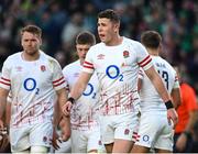 18 March 2023; Freddie Steward of England reacts after his side concede a try during the Guinness Six Nations Rugby Championship match between Ireland and England at Aviva Stadium in Dublin. Photo by Harry Murphy/Sportsfile