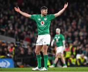 18 March 2023; Ross Byrne of Ireland during the Guinness Six Nations Rugby Championship match between Ireland and England at Aviva Stadium in Dublin. Photo by Harry Murphy/Sportsfile