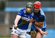 19 March 2023; William Dunphy of Laois in action against Paddy Smyth of Dublin during the Allianz Hurling League Division 1 Group B match between Dublin and Laois at Parnell Park in Dublin. Photo by Sam Barnes/Sportsfile