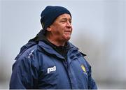 19 March 2023; Clare manager Colm Collins reacts during the Allianz Football League Division 2 match between Derry and Clare at Derry GAA Centre of Excellence in Owenbeg, Derry. Photo by Ben McShane/Sportsfile