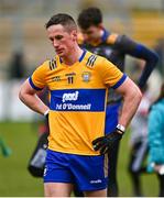 19 March 2023; Eoin Cleary of Clare reacts after the Allianz Football League Division 2 match between Derry and Clare at Derry GAA Centre of Excellence in Owenbeg, Derry. Photo by Ben McShane/Sportsfile