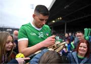 19 March 2023; Gearoid Hegarty of Limerick signs autographs after the Allianz Hurling League Division 1 Group A match between Limerick and Wexford at TUS Gaelic Grounds in Limerick. Photo by Tyler Miller/Sportsfile